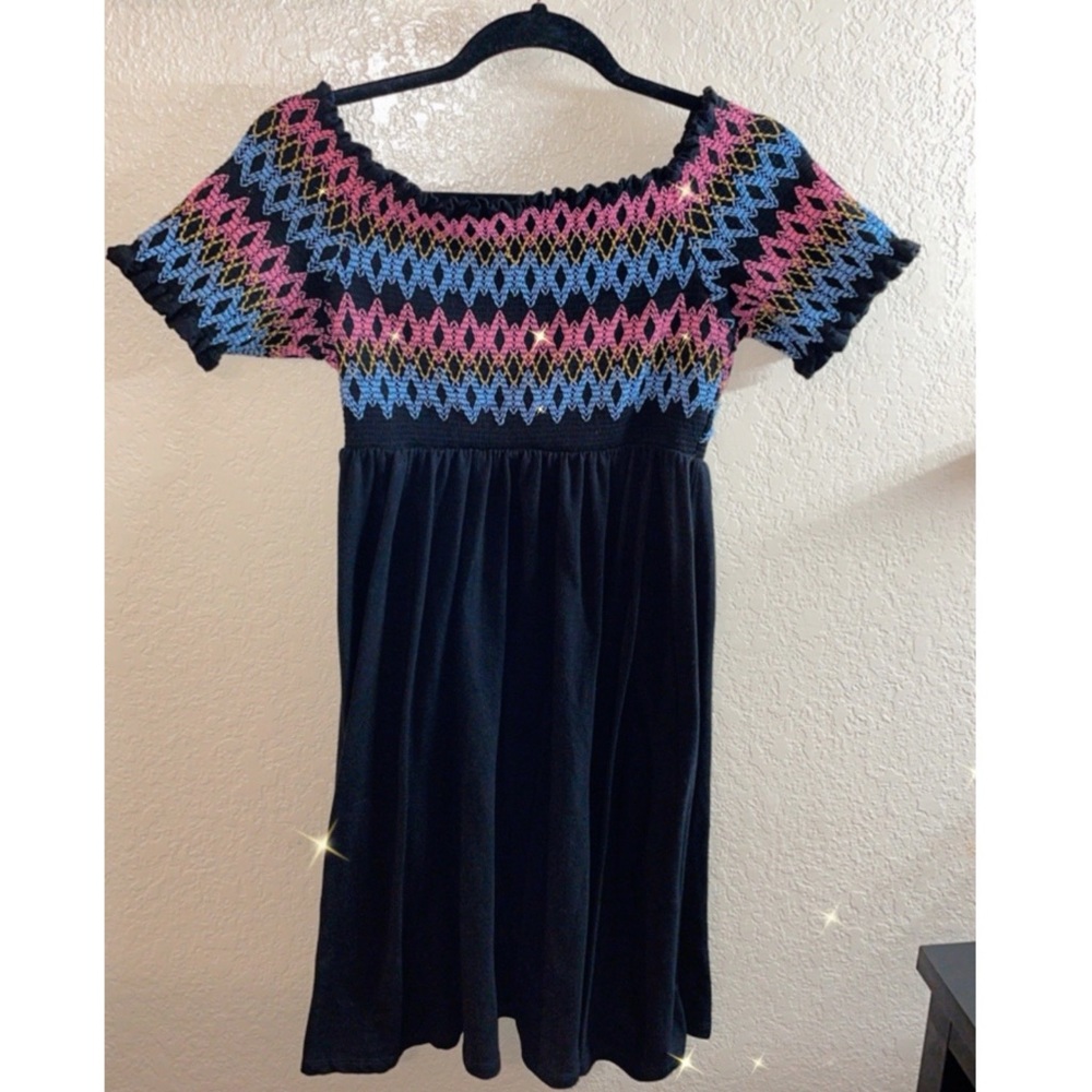 Torrid Black Ruched Plus Size Off The Shoulder Babydoll Dress Size 0X